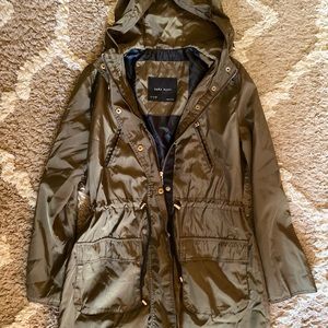 Woman’s Zara Rain/Windbreaker Long Jacket Sz. M